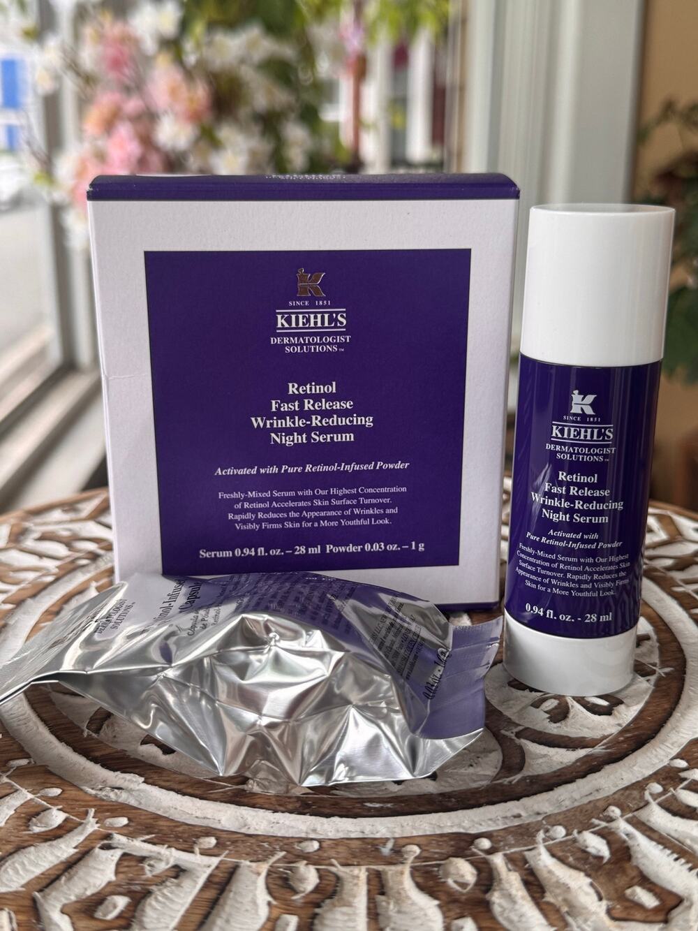 Kiehl’s Retinol Fast Release Wrinkle-Reducing Night Serum 28 mL Complete Set